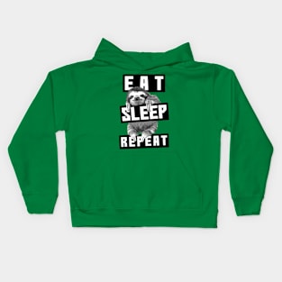 Sloth: Eat, Sleep, Repeat Kids Hoodie